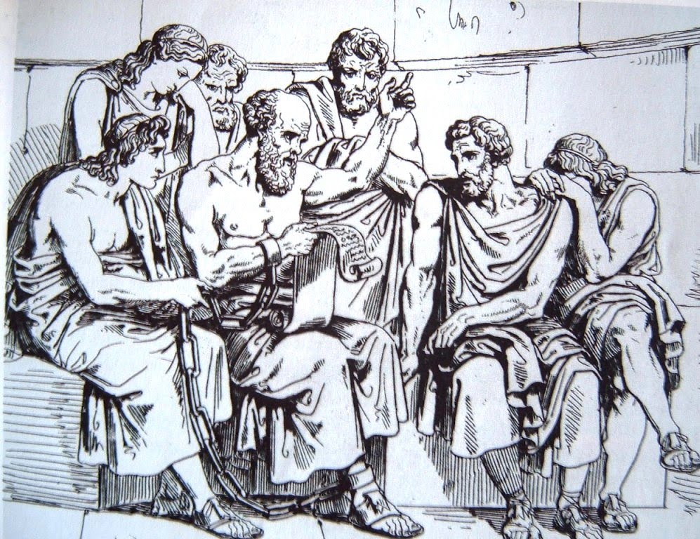 Socrates y sus discípulos. (Pintura de Pinelli)